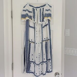 Free People embroidered strapless midi dress coverup